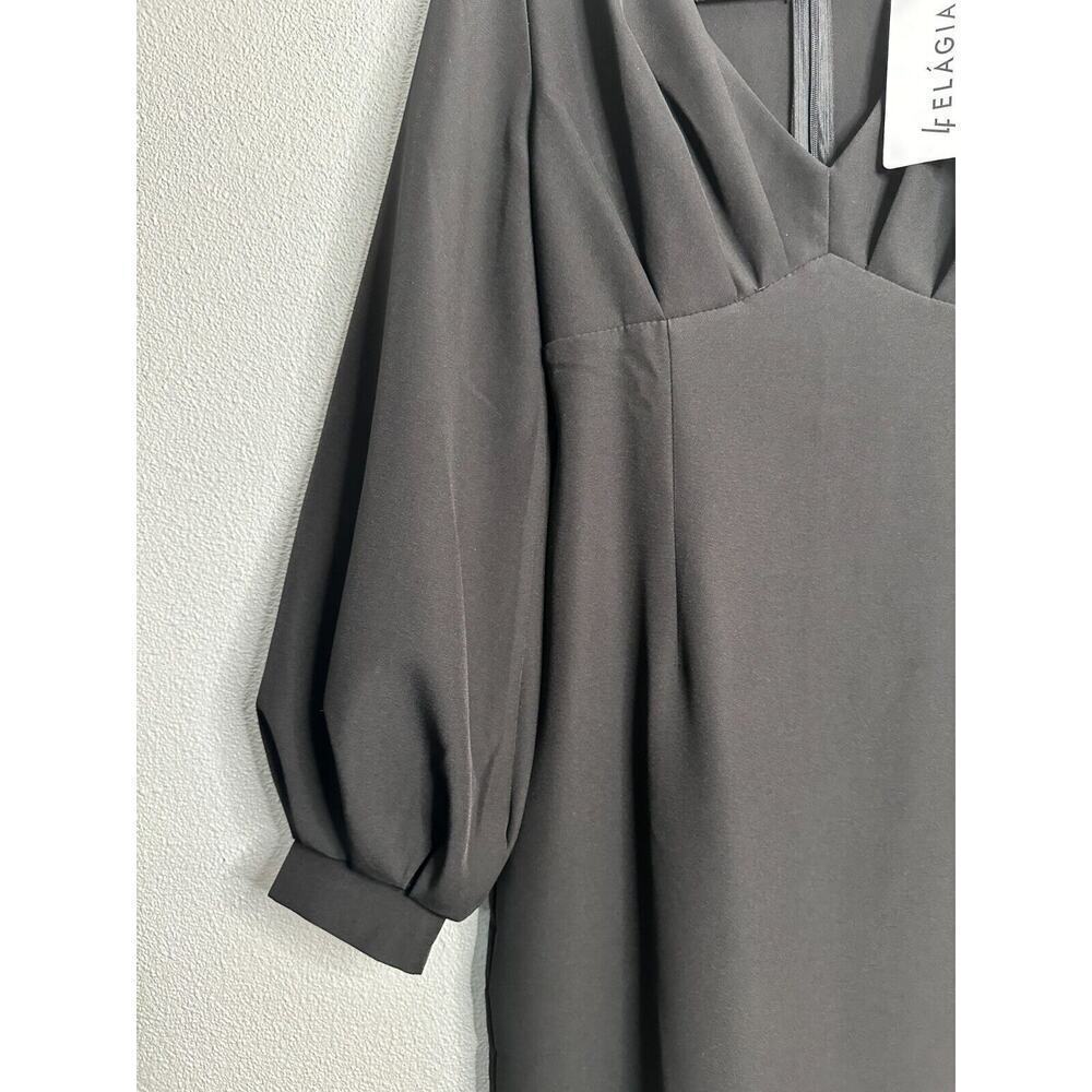 Elagia Women's Black Long Formal Dress Size S Long Sleeve - Picture 6 of 14
